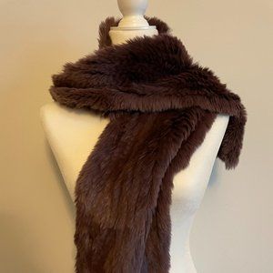 Purple Fur Scarf / Wrap